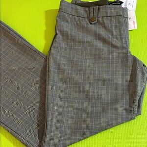 Express Gray yellow Plaid Chinos